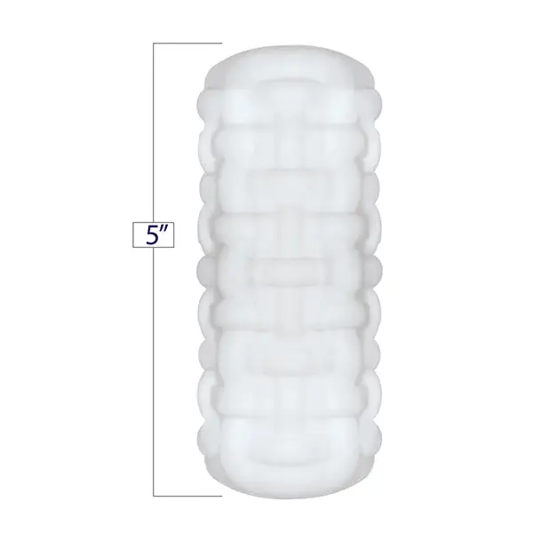 GeoStroker Two 5’’ Ultra-Soft TPR Stroker - White - Dolls & Masturbators