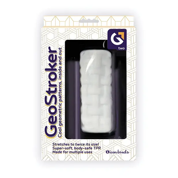 GeoStroker Two 5’’ Ultra-Soft TPR Stroker - White - Dolls & Masturbators