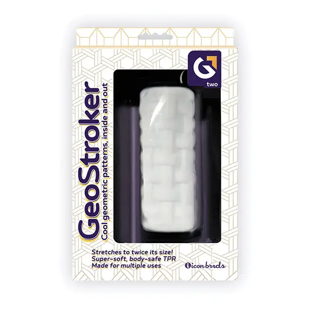 GeoStroker Two 5’’ Ultra-Soft TPR Stroker - White - Dolls & Masturbators