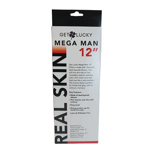 Get Lucky 12’’ Real Skin Series Mega Man - Flesh - Dongs & Dildos