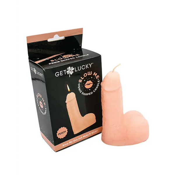 Get Lucky 5’’ Blow Me Penis Candle - Peach - Setting The Mood