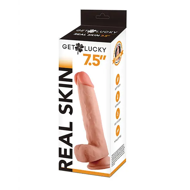 Get Lucky 7.5’’ Real Skin Series - Flesh - Dongs & Dildos