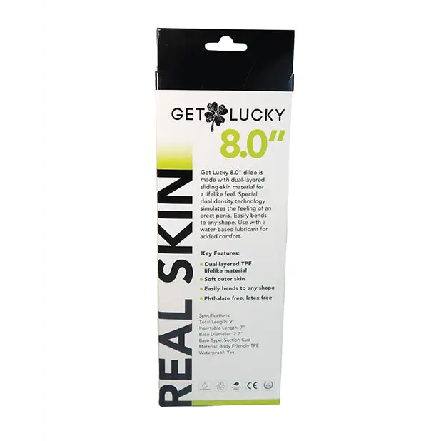 Get Lucky 8.0’’ Real Skin Series - Flesh - Dongs & Dildos