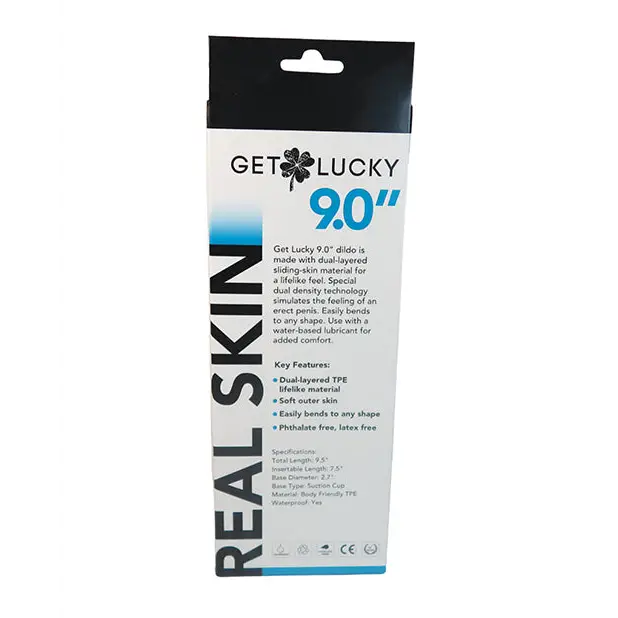 Get Lucky 9.0’’ Real Skin Series - Flesh - Dongs & Dildos