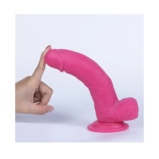 Get Lucky Mr. Pink 7.5’’ Dual Layer Dong - Dongs & Dildos