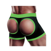 Get Lucky Strap On Boxers - M-L Black/Green - Strap Ons