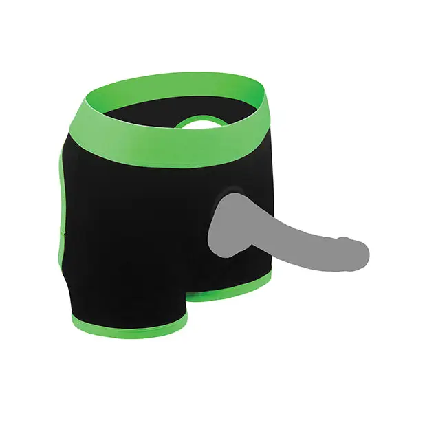 Get Lucky Strap On Boxers - XS-S Black/Green - Strap Ons