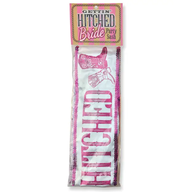 Gettin’ Hitched Bride Sash - Bachelorette & Party Supplies
