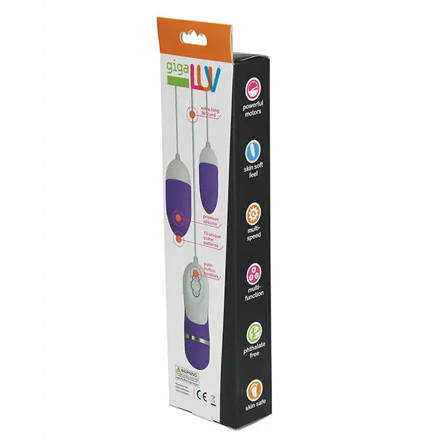 GigaLuv Dual Vibra Bullets - 10 Functions Purple - Stimulators