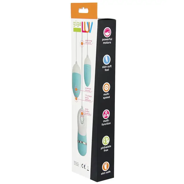 GigaLuv Dual Vibra Bullets - 10 Functions Tiffany Blue - Stimulators