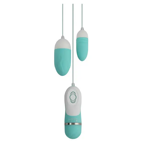 GigaLuv Dual Vibra Bullets - 10 Functions Tiffany Blue - Stimulators