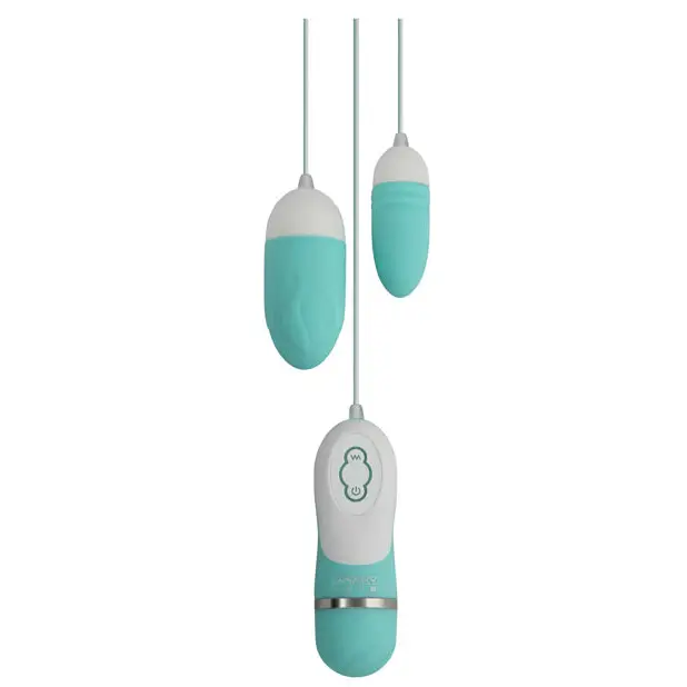 GigaLuv Dual Vibra Bullets - 10 Functions Tiffany Blue - Stimulators