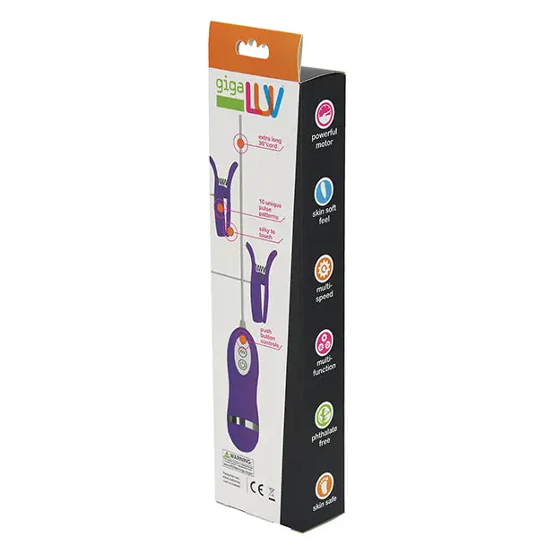 GigaLuv Vibro Clamps - 10 Functions Purple - Stimulators