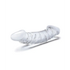Glas 10.5’’ Realistic Girthy Glass Double Dong - Clear - Dongs & Dildos