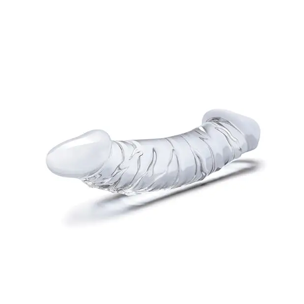 Glas 10.5’’ Realistic Girthy Glass Double Dong - Clear - Dongs & Dildos