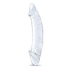 Glas 10.5’’ Realistic Girthy Glass Double Dong - Clear - Dongs & Dildos