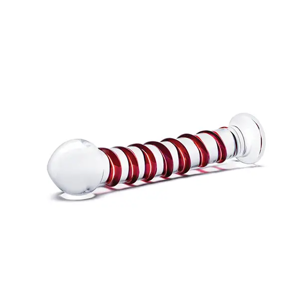 Glas 10’’ Mr. Swirly Dildo - Red - Dongs & Dildos