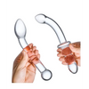 Glas 2 pc G-Spot Pleasure Glass Dildo Set - Clear - Dongs & Dildos
