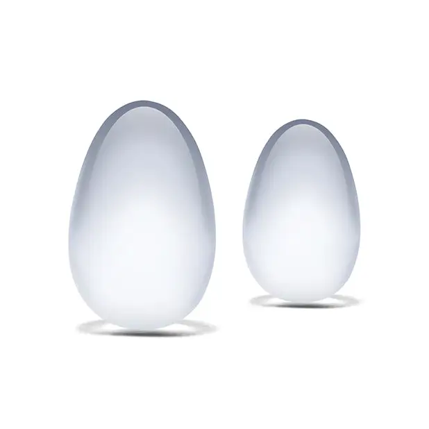 Glas 2 pc Glass Yoni Eggs Set - Clear - Sexual Enhancers