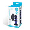 Glas 3.5’’ Rechargeable Vibrating Beaded Butt Plug - Blue - Anal Products