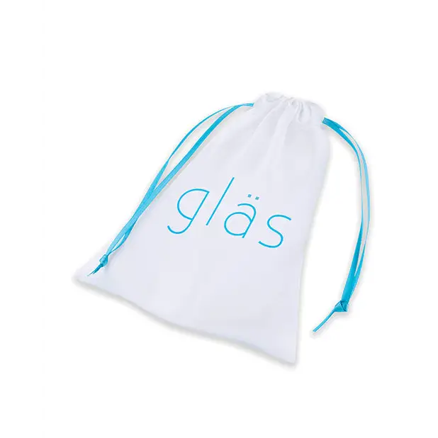 Glas 3.5’’ Rechargeable Vibrating Beaded Butt Plug - Blue - Anal Products