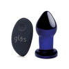 Glas 3.5’’ Rechargeable Vibrating Butt Plug - Blue - Anal Products