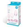 Glas 3 pc Rosebud Butt Plug Set - Pink - Anal Products