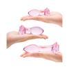 Glas 3 pc Rosebud Butt Plug Set - Pink - Anal Products