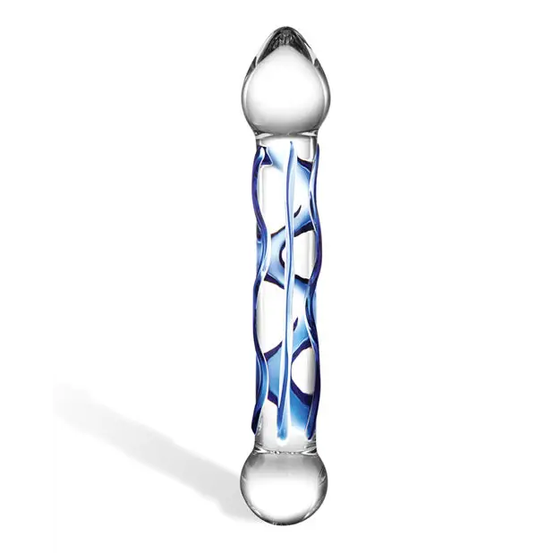 Glas 6.5’’ Tip Textured Glass Dildo - Dongs & Dildos