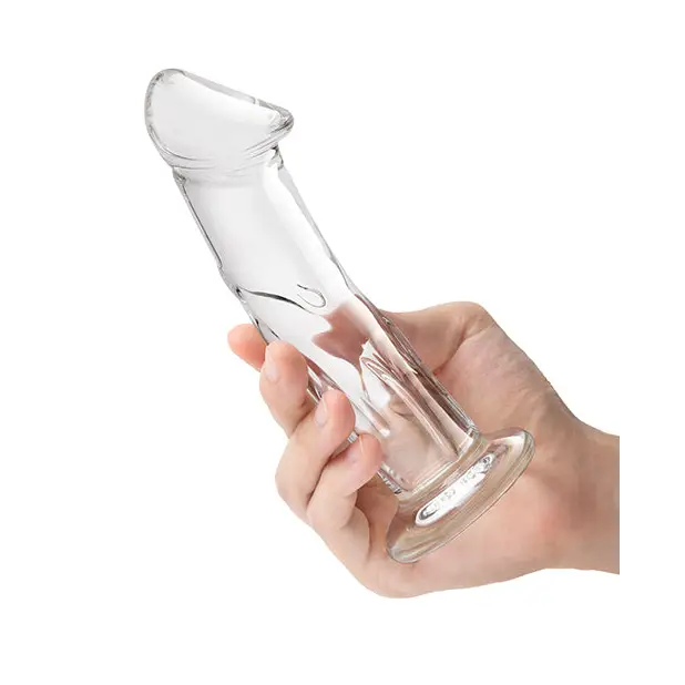 Glas 6’’ Dildo w/Veins & Flat Base - Dongs & Dildos