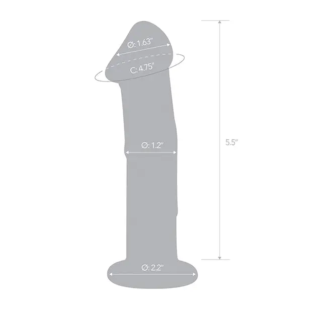 Glas 6’’ Dildo w/Veins & Flat Base - Dongs & Dildos