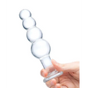 Glas 7.25’’ Glass Beaded Butt Plug - Clear - Anal Products
