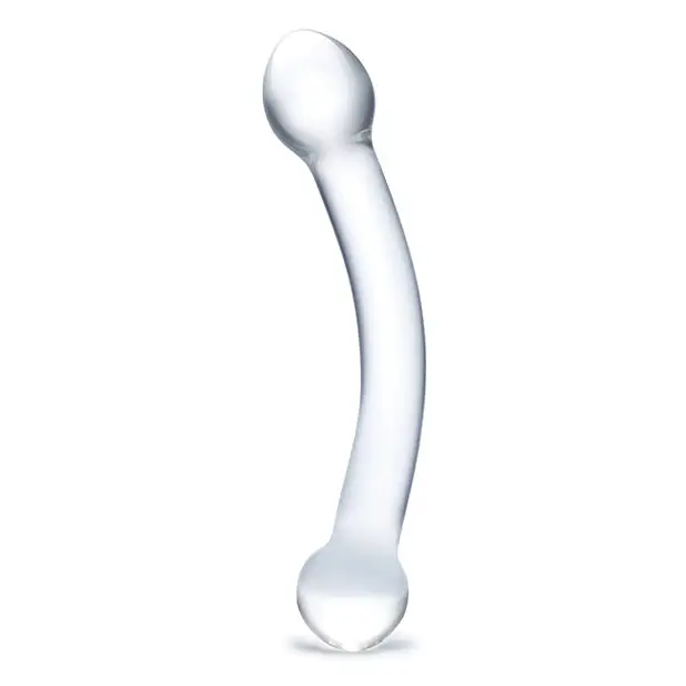 Glas 7’’ Curved Glass G Spot Stimulator - Clear - Dongs & Dildos