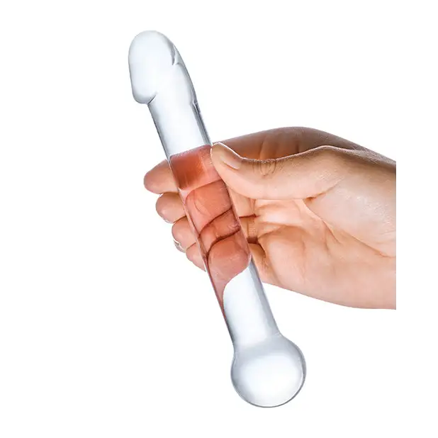 Glas 7’’ Realistic Head Glass Dildo - Clear - Dongs & Dildos