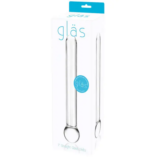 Glas 7’’ Straight Glass Dildo - Clear - Dongs & Dildos