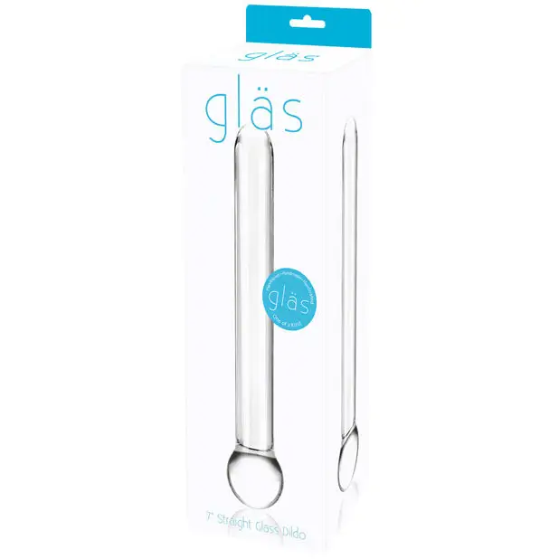 Glas 7’’ Straight Glass Dildo - Clear - Dongs & Dildos