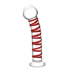 Glas 8’’ Mr. Swirly Glass Dildo - Red - Dongs & Dildos