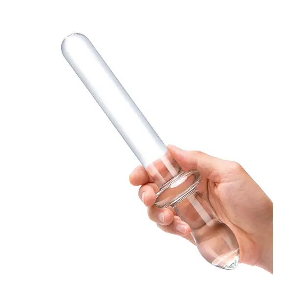 Glas 9.25’’ Classic Smooth Dual Ended Dildo - Clear - Dongs & Dildos