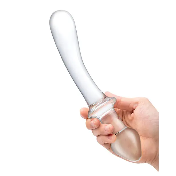 Glas 9’’ Classic Curved Dual Ended Dildo - Clear - Dongs & Dildos
