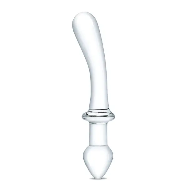 Glas 9’’ Classic Curved Dual Ended Dildo - Clear - Dongs & Dildos