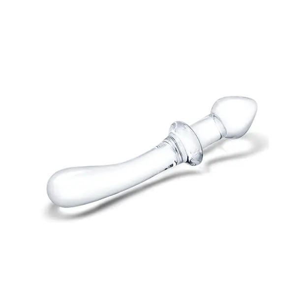 Glas 9’’ Classic Curved Dual Ended Dildo - Clear - Dongs & Dildos