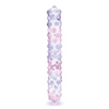 Glas 9’’ Purple Rose Nubby Glass Dildo - Purple/Pink - Dongs & Dildos