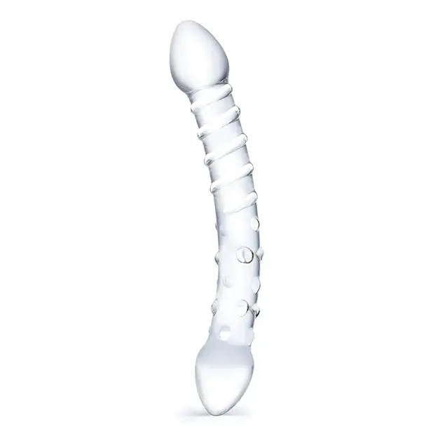 Glas Double Trouble Glass Dildo - Clear - Dongs & Dildos