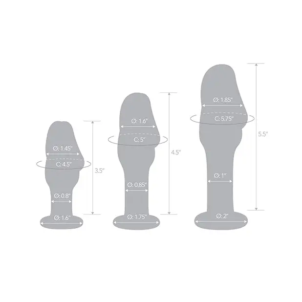 Glas Helmet Head Anal Training Kit - Set of 3 - Anal Products