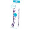 Glas Purple Rain Ribbed Glass Dildo - Dongs & Dildos