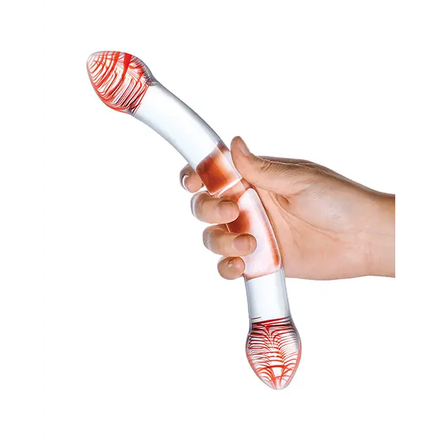 Glas Red Head Double Glass Dildo - Dongs & Dildos