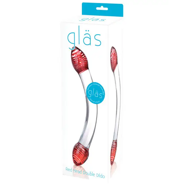 Glas Red Head Double Glass Dildo - Dongs & Dildos