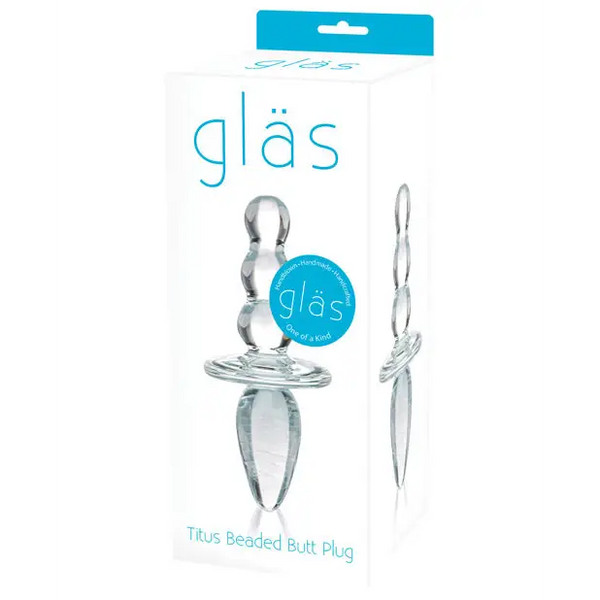 Glas Titus Beaded Glass Butt Plug - Anal Products