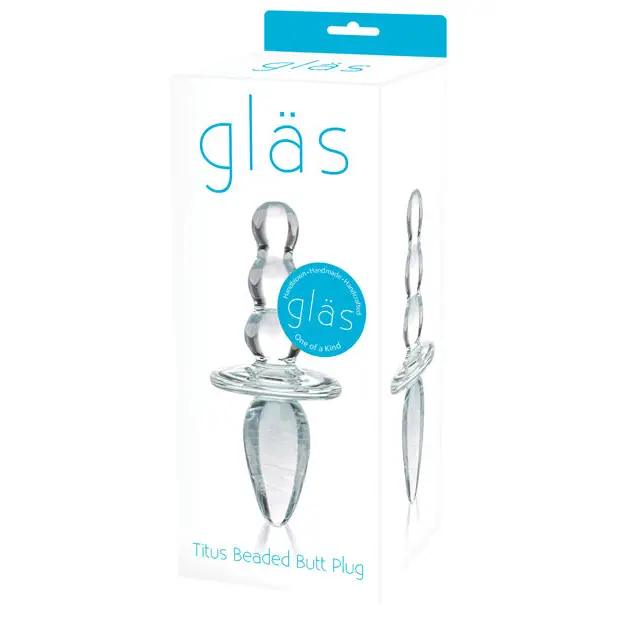 Glas Titus Beaded Glass Butt Plug - Anal Products