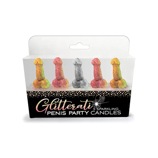 Glitterati Penis Party Candle - Pack of 5 - Bachelorette & Party Supplies